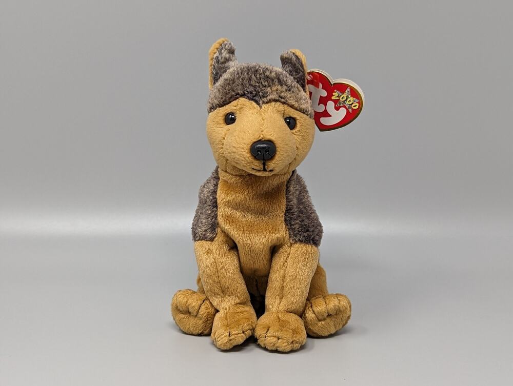 TY Beanie Baby Dog Sarge Valentines Puppy German Shepherd February 14 2000